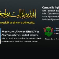 Ahmet Ersoy Vefat Haberi