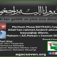 Musa Bayraklı Vefat Haberi