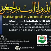 Abdullah Kulak Vefat Haberi