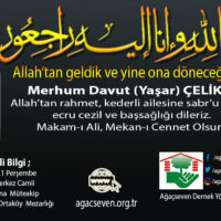 Davut (Yaşar) Çelik Vefat Haberi