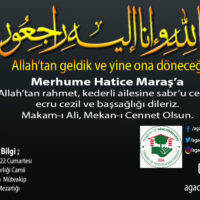 Hatice Maraş Vefat Haberi