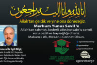 Yunus Sevil Vefat Haberi